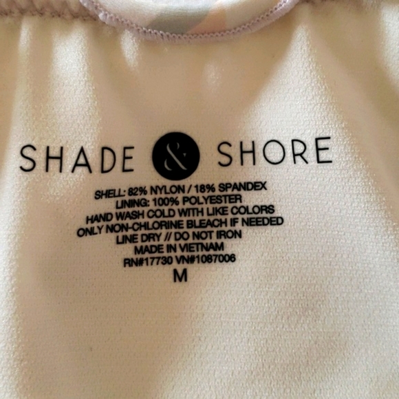 Shade & Shore™ White/Airy Green and Peach Wave Ruffle Cheeky Bikini Set Size M - Picture 5 of 12